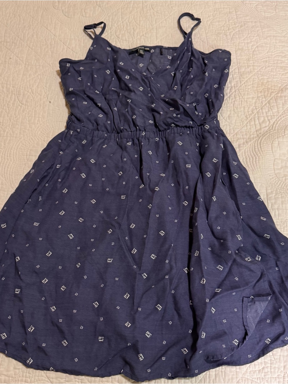 Toad&Co Navy Printed Spaghetti-Strap Dress